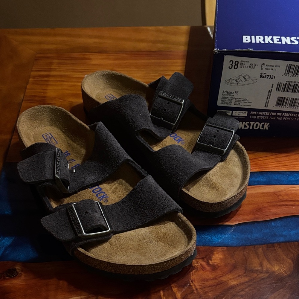 Birkenstock Sandals- Velvet Grey/38 Regular
